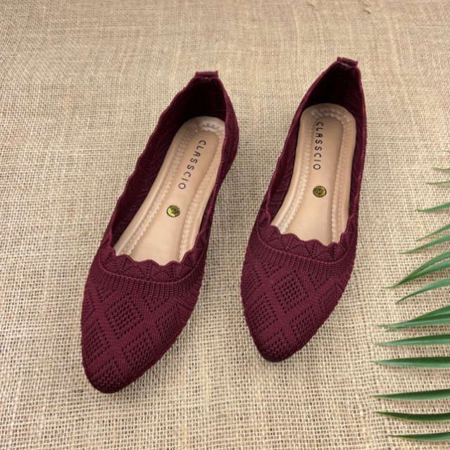 MARASYAFFA - SEPATU FLAT RAJUT WANITA CS 06