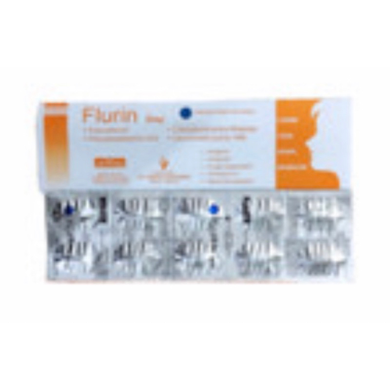 Flurin DMP tablet || obat flu batuk disertai demam || 1 strip isi 10 tablet