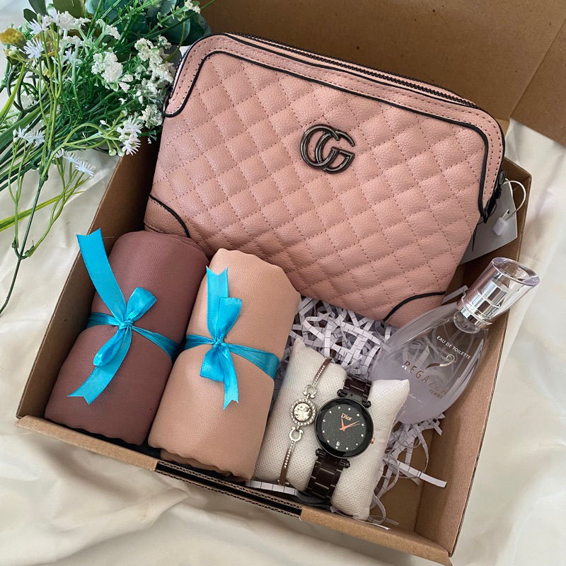 Hampers Giftbox Tas Wanita | Hadiah Kado Ulangtahun Wisuda Anniversarry Pernikahan Cewe