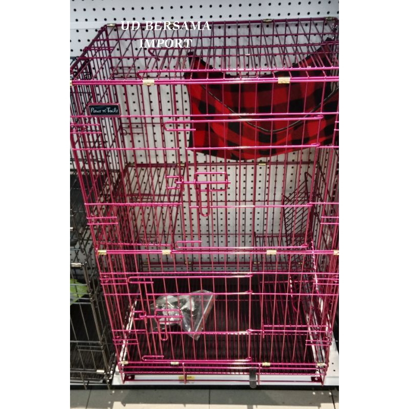 PAWS N TAIL Kandang Hewan Peliharaan 61.2x44.1x102cm/Cat Cage Red