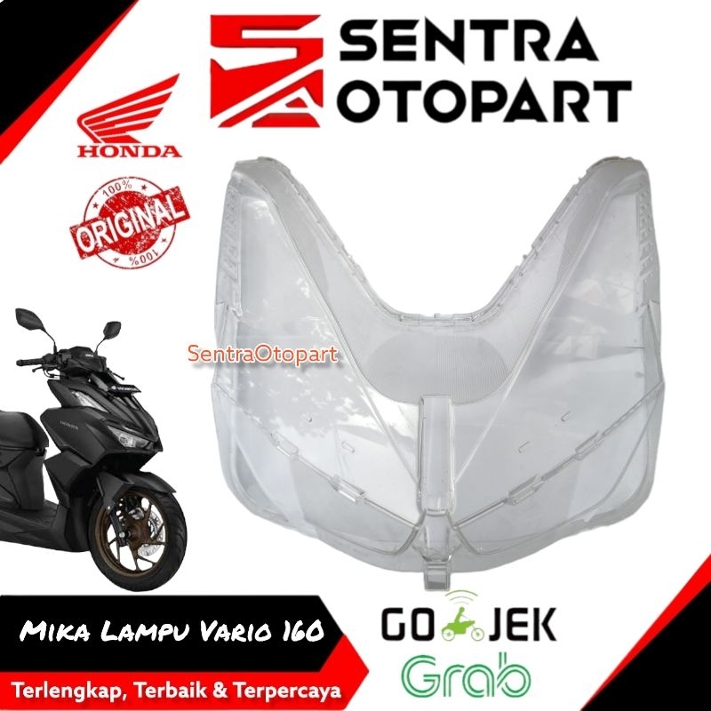 Mika kaca lampu reflektor depan vario 160 original stanley