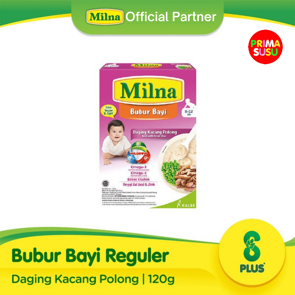 Milna Bubur Bayi Daging Kacang Polong 8-12 120 GR