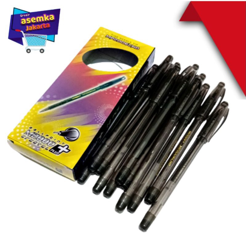 Bolpen Pulpen M2000 Plus Mp2006cnd trans isi 12pcs