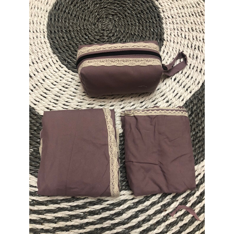 Mukena 2in1 Traveling Syabina Katun import Dewasa Ponco Adem