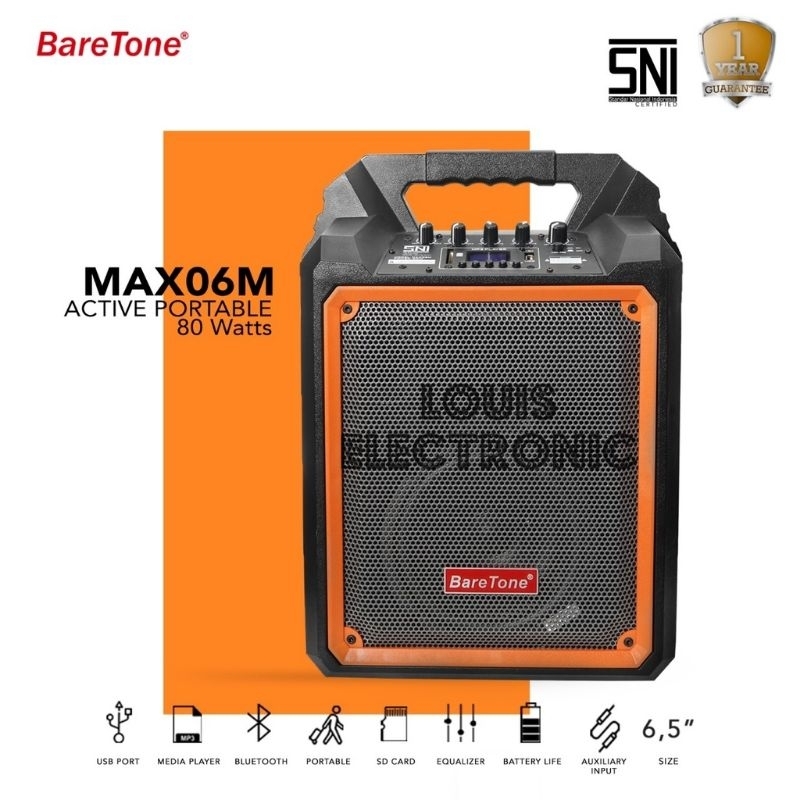 Speaker Portable Meeting BareTone MAX 06M MAX06M MAX 06 6 Inch ORIGINAL