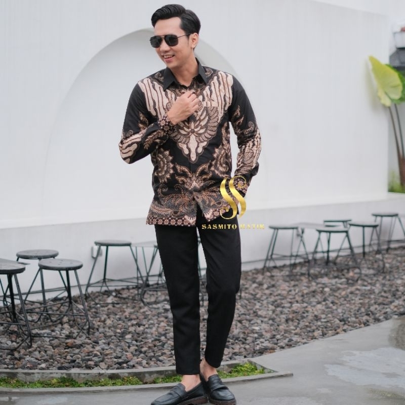 SASMITO BATIK X ADEBA BATIK HITAM CASUAL