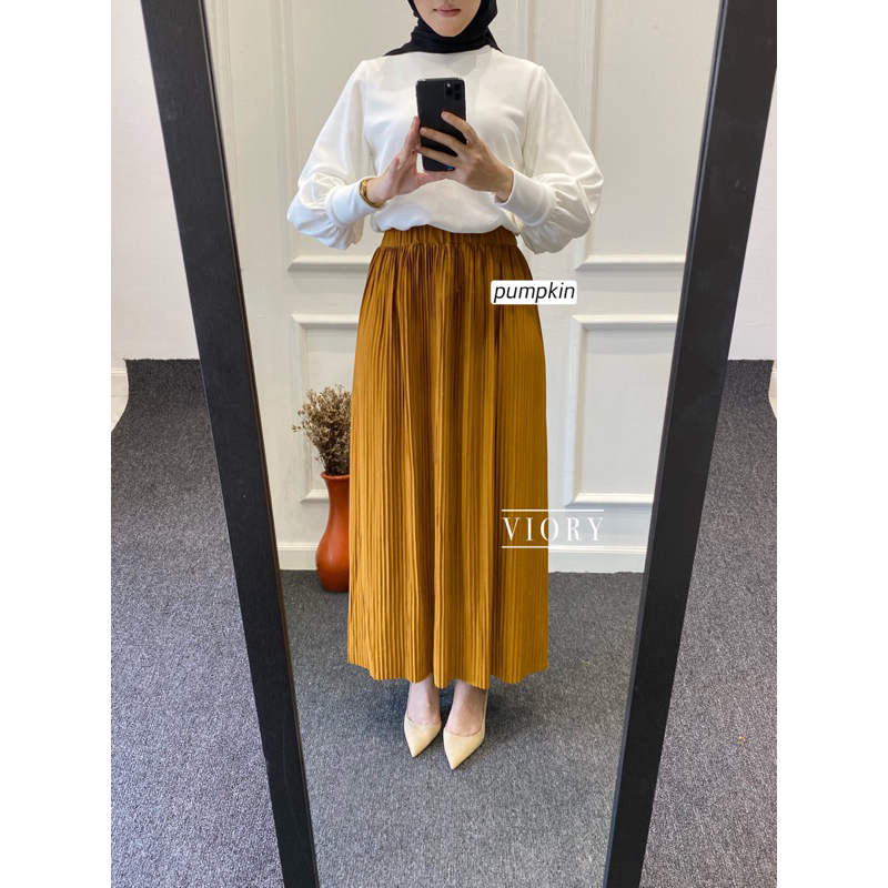 ROK PLISKET LIDI (Pleats Skirt/ Rok Bumil Friendly/ Rok Panjang)