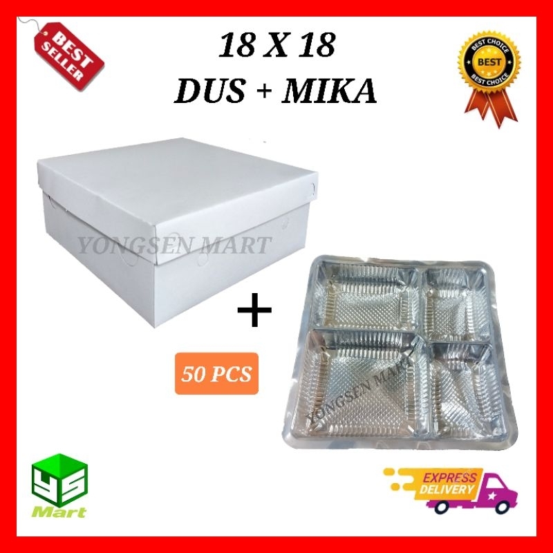

Kotak nasi dus box 18 x 18 , 20 x 20 acara makanan catering 350 GSM