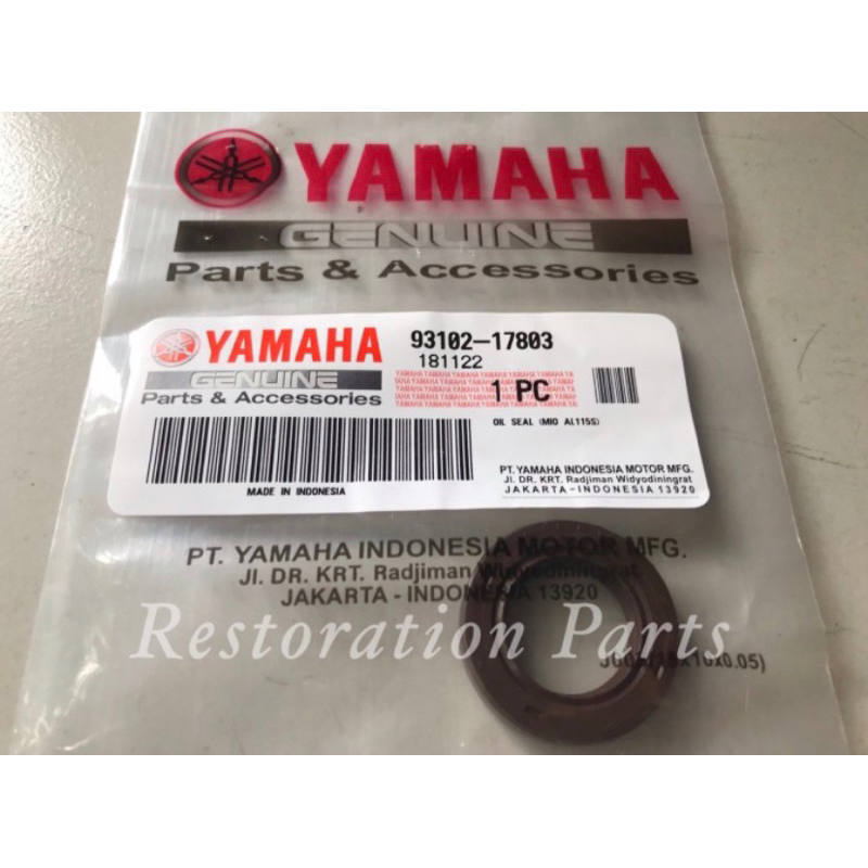 Seal Oli Cincin As Dudukan Pully Belakang 93102-17803 Nouvo Z