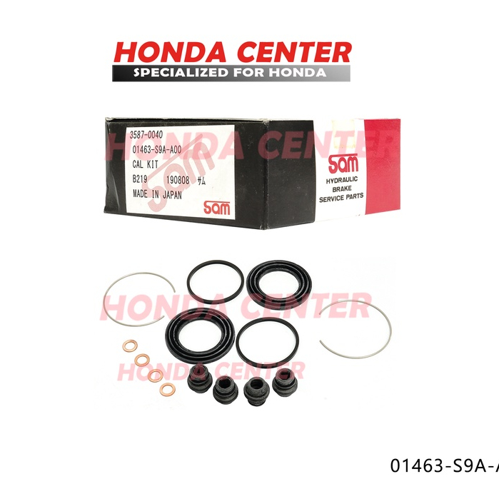 Kaliper caliper kit seal karet piston rem depan crv rd gen2 2002 2003 2004 2005 2006 01463-S9A