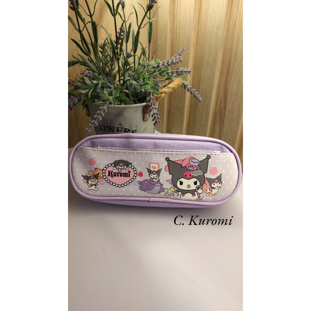 TEMPATT PENSIL PANSIL KAIN 2 RESELETING LUCU SANRIO PENSIL CASE KUROMI TEMPAT PENSIL HK HELLOKITTY POMPOMPURI ALAT TULIS KANTOR ATK @banyak