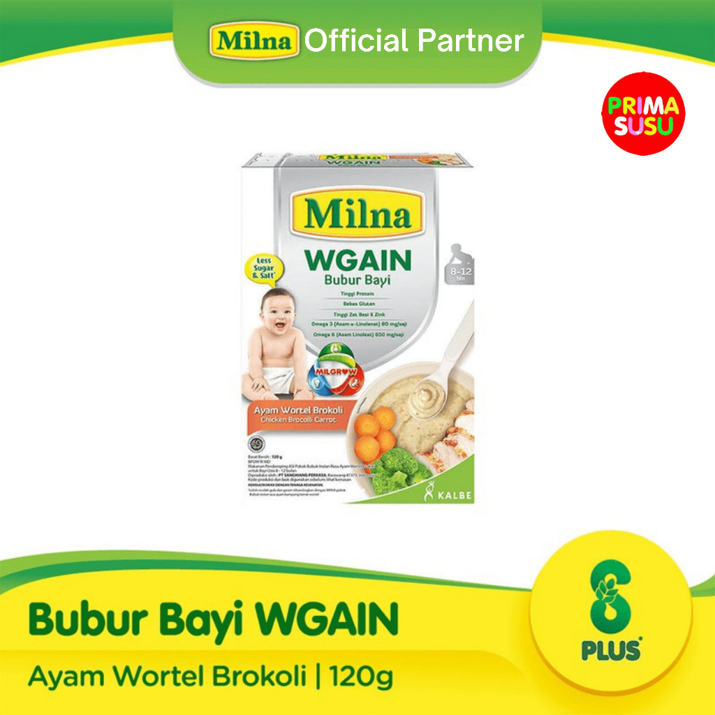 Milna WGAIN Bubur Bayi Ayam Wortel Brokoli 8-12 120 GR