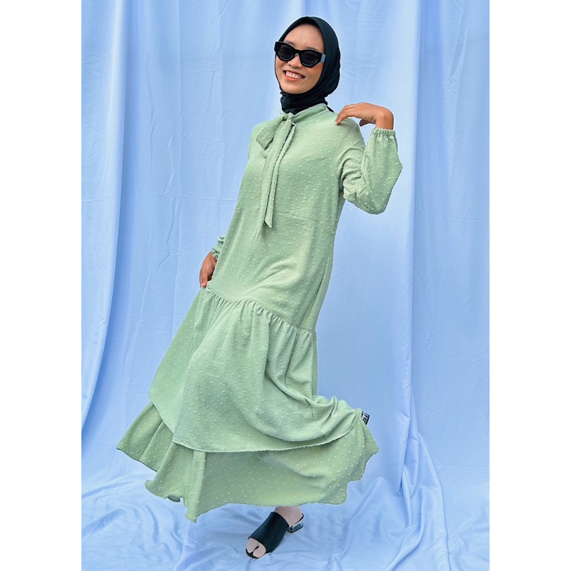 Ra’i Gamis Longdress Crinkle Dot - Amelia Dress