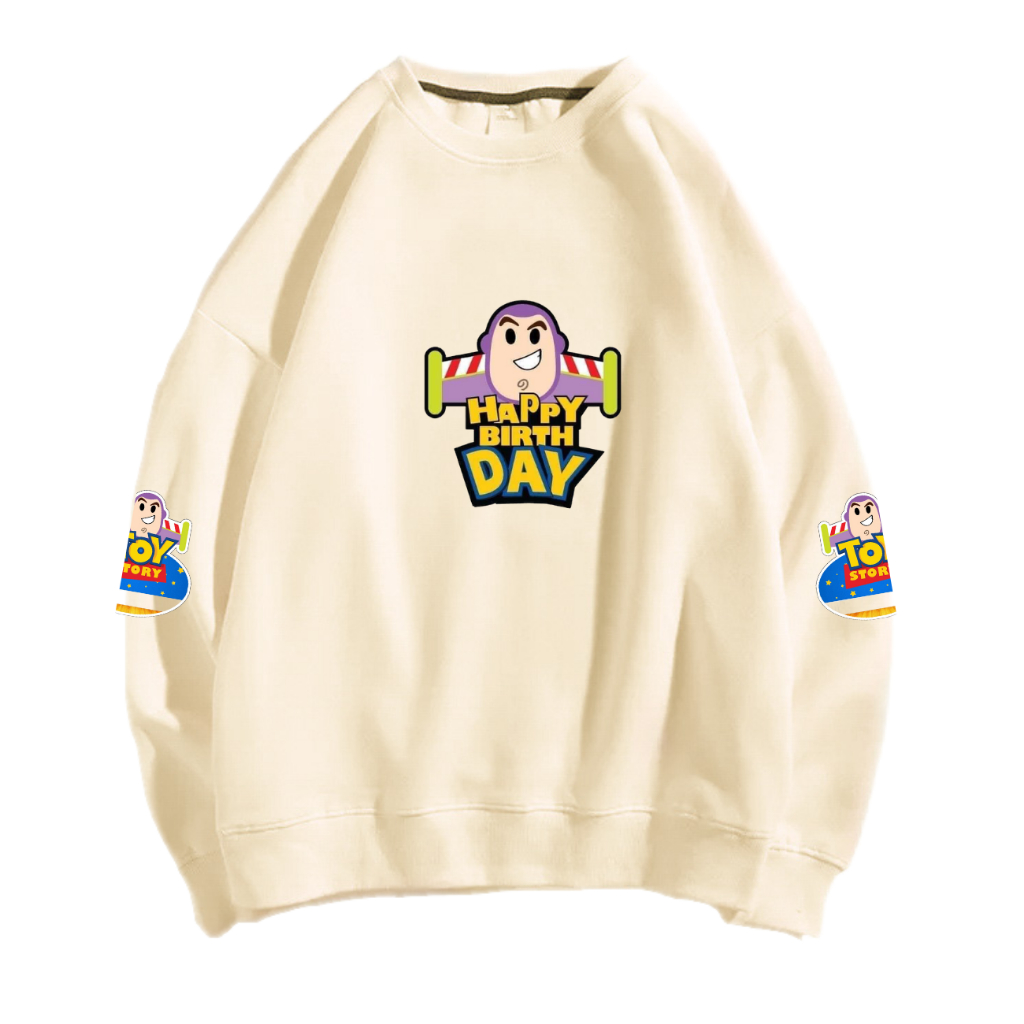 HAPPY BIRTHDAY TOY SWEATER CREWNECK PRIA WANITA Size M-XXL ANAIRA