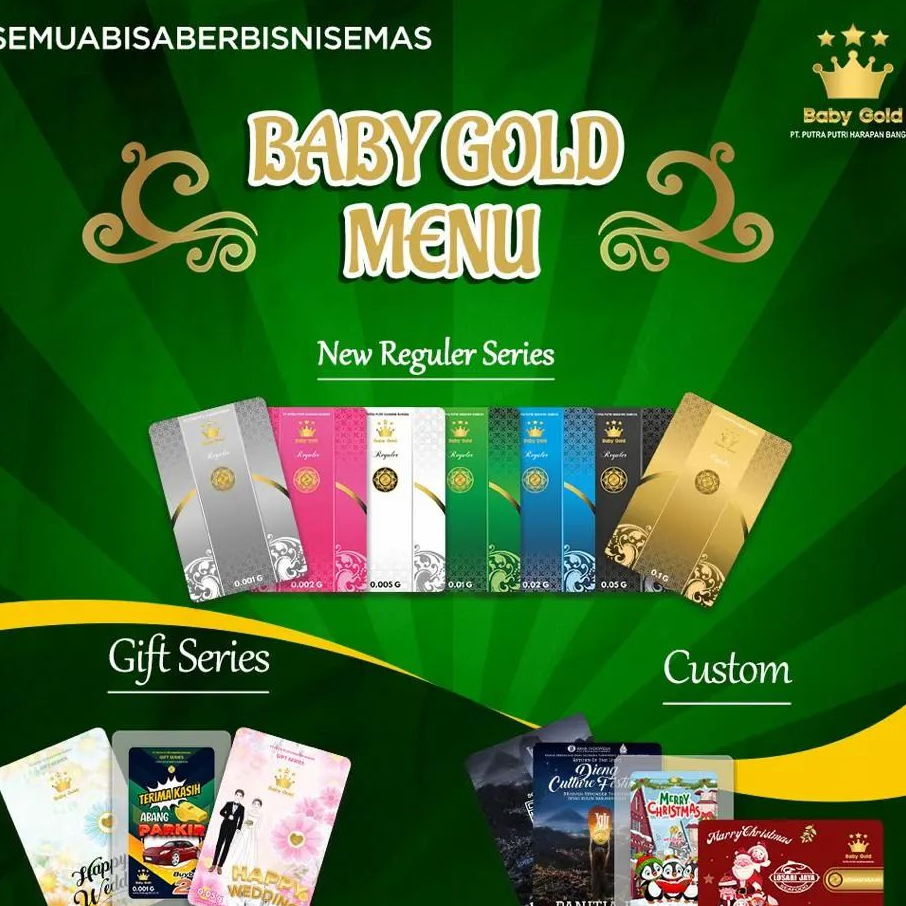 Baby Gold 0,25 Gram Emas Murni 24 Karat Asli Original Bersertifikat Resmi Nasional