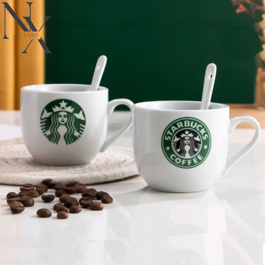 NEXXIO Gelas Cangkir Mug Keramik Starbuk / Gelas Set Strabucks Termurah / Coffee Cup / Cangkir Set Kopi.