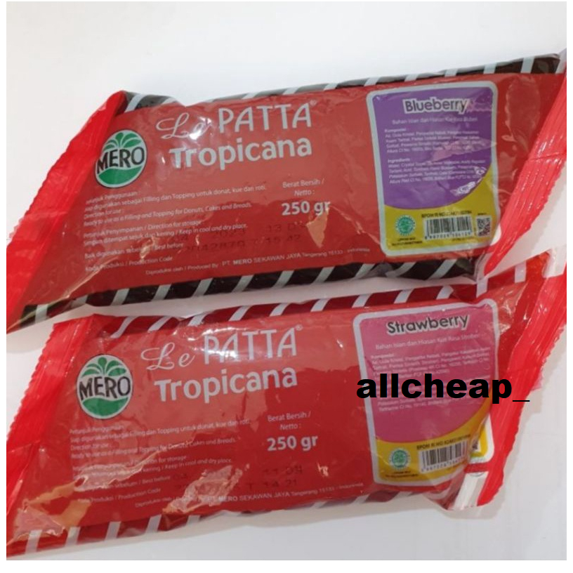 Le patta Selai Blueberry LePatta 250 gr Tropicana Mero Murah