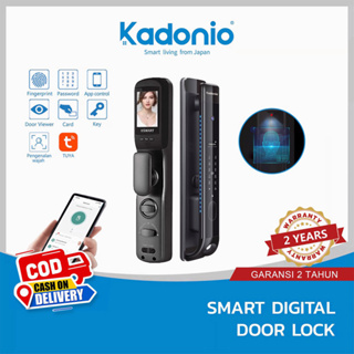 Kadonio kunci pintu digital kunci pintar Smart Door automatic kunci digital kunci pintu sidik jari dengan Kamera viewer kunci pintu fingerprint