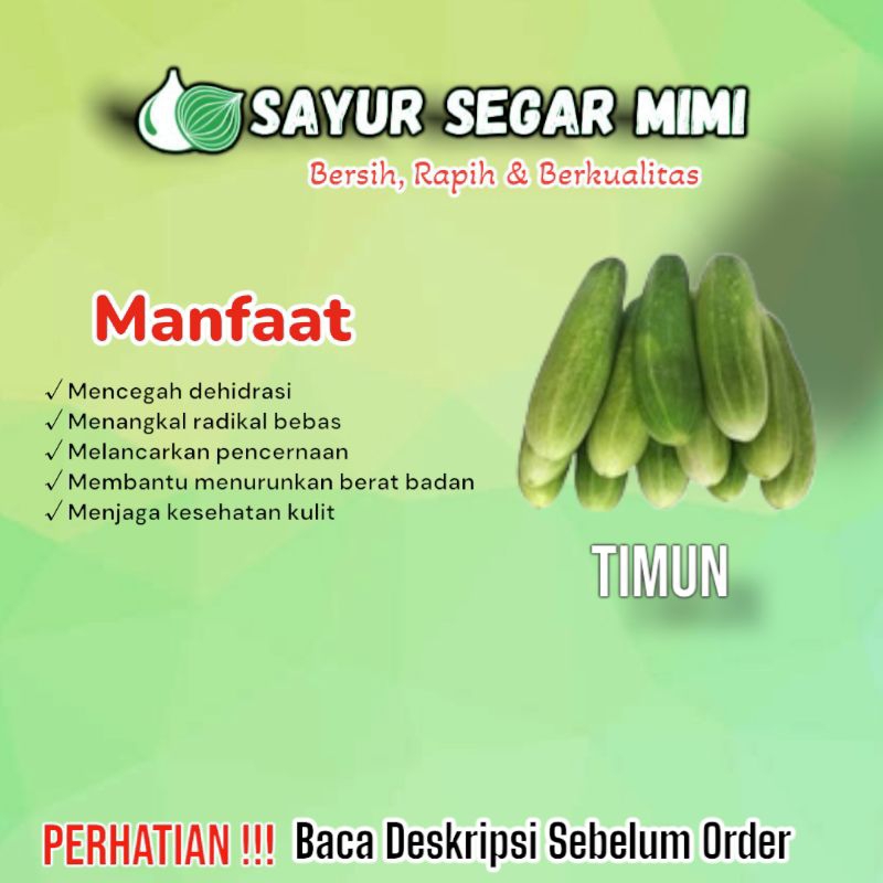 

Timun Segar - Sᴀʏᴜʀ Sᴇɢᴀʀ ♏ɪᴍɪ