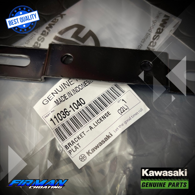 BREKET DUDUKAN PLAT NOMOR BELAKANG NINJA R SS ORIGINAL KAWASAKI 11036-1040