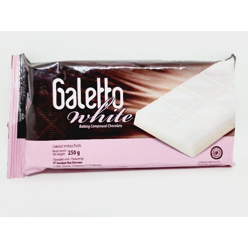 

Coklat Putih galetto Compound / coklat batang galetto 250gr