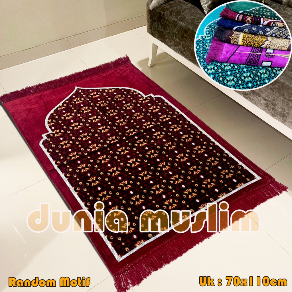 Sajadah Dewasa Tebal Turki Dijamin Halus ukuran 70 cm x 110 cm