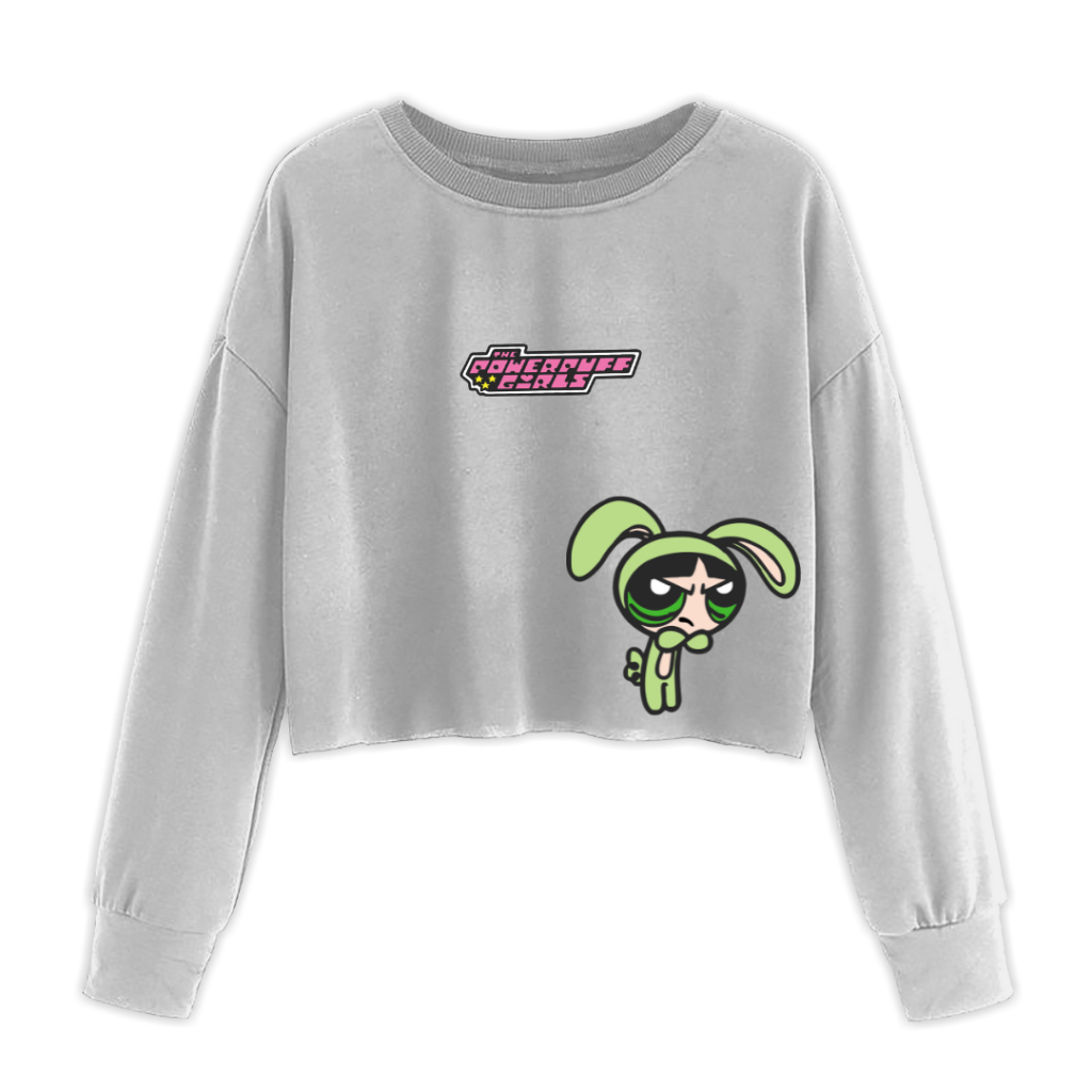 SWEATER CROP POWERPUFF GREEN ANAIRA