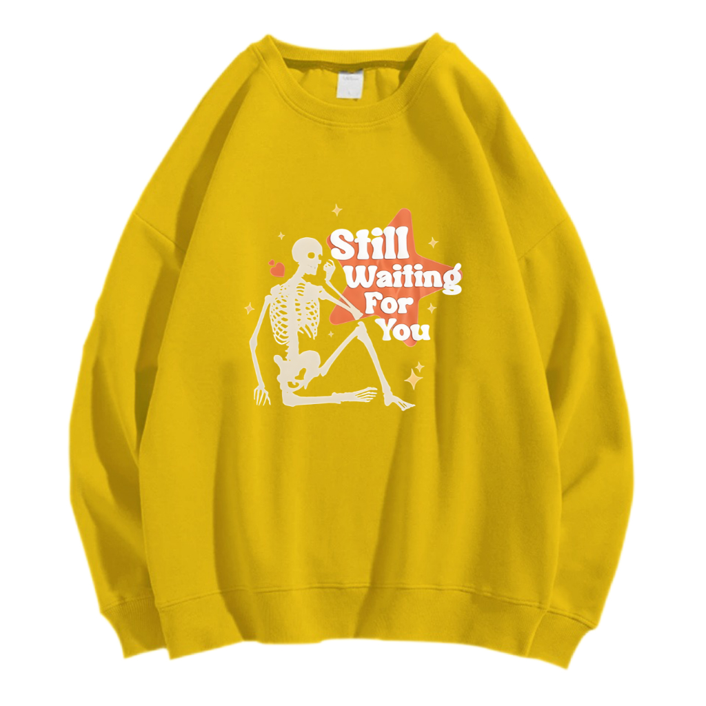 STILL WAITING FOR U SWEATER CREWNECK PRIA WANITA Size M-XXL ANAIRA