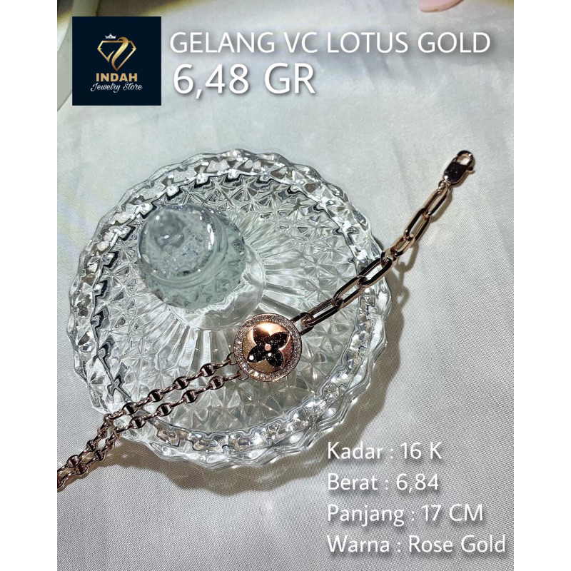 Gelang Vc fashion Lotus Gold 70%