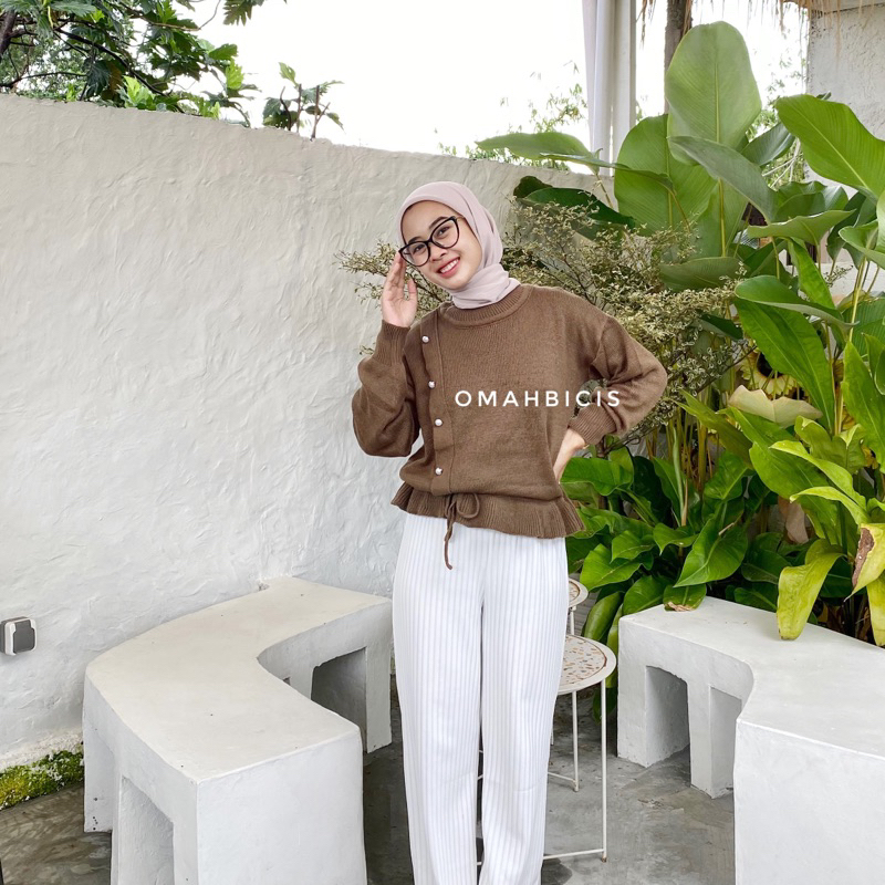 kirei knitwear blouse -blouse rajut-blouse serut-rajut serut-knit serut