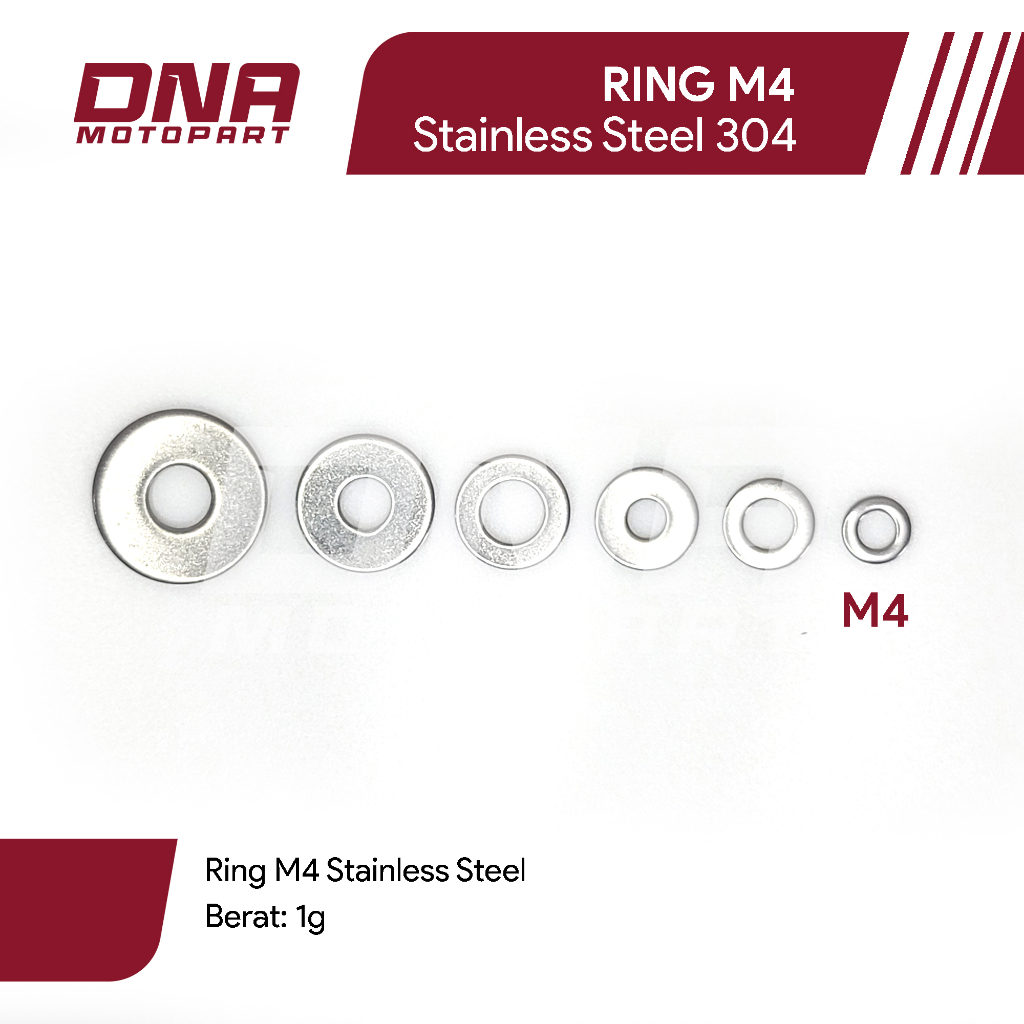 RING M4 M5 M6 / M6 Lebar STAINLESS STEEL 304