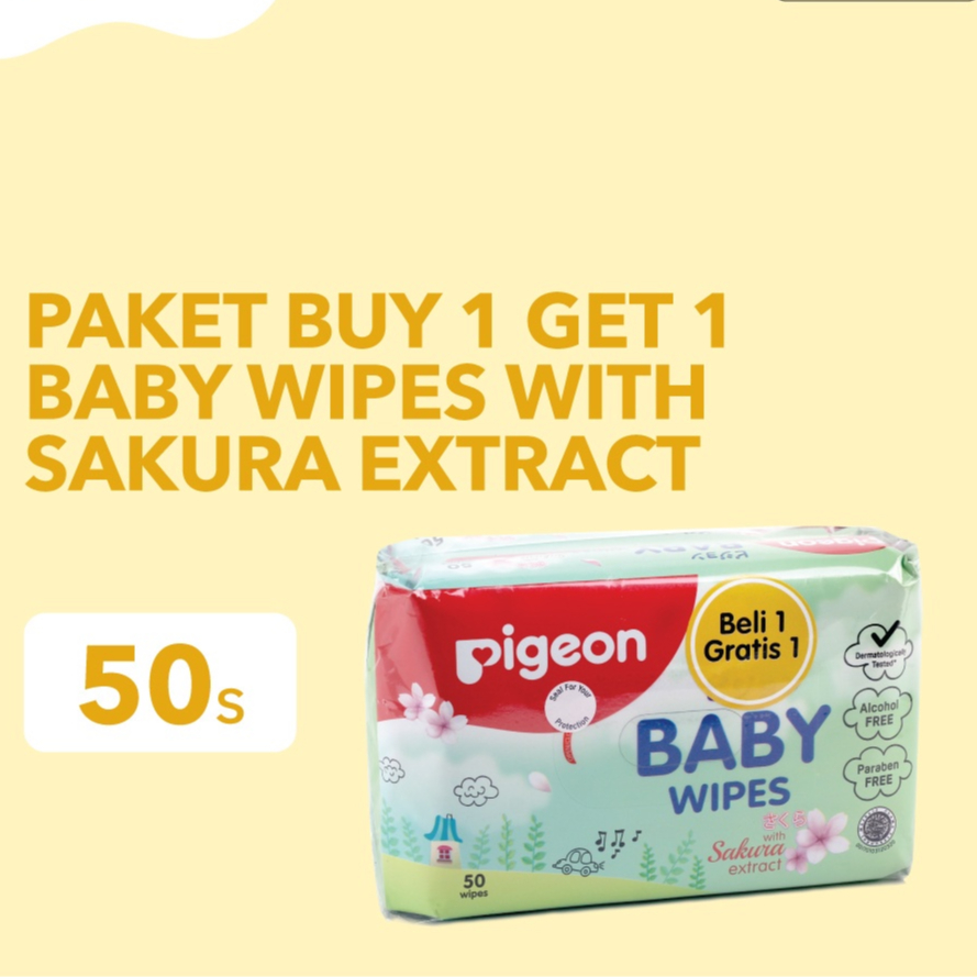 PIGEON BABY WIPES  MURAH WIPES PURE WATER  / SAKURA TISU BASAH BAYI ANAK