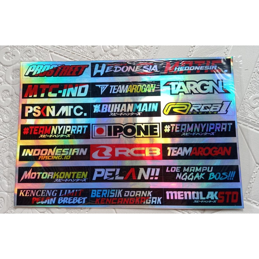 Jual Sticker Racing Sticker Pack Sticker Papanan Sticker Tumpukan Hologram Shopee Indonesia