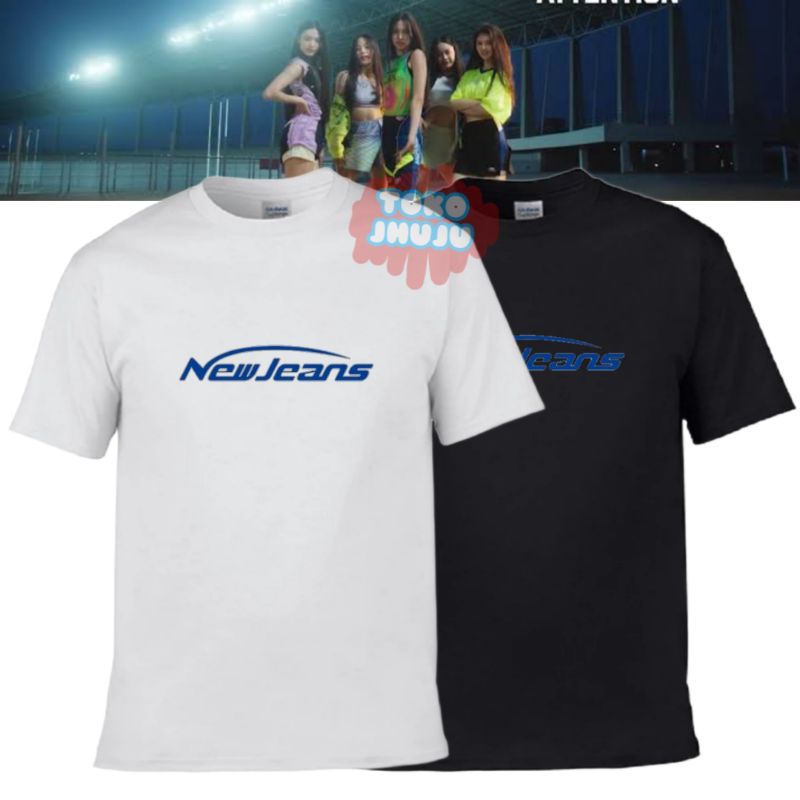 Kaos Newjeans Sablon Biru