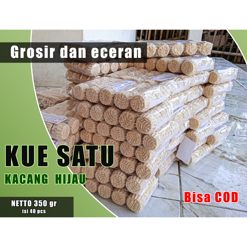 

KUE SATU rasa kacang hijau khas serang banten 350gr isi 40 pcs