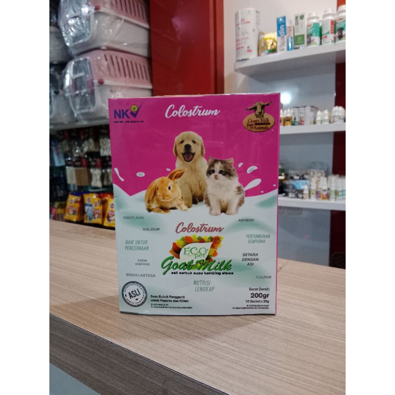 Susu Hewan Eco Pet goat milk colostrum 20gr Per 1Box si 10 sachet