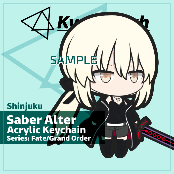 Keychain Fate Grand Order Saber Arthuria Alter Shinjuku
 | KyraMerch Anime Fanmerch Dealer