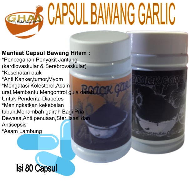 

2 BOTOL BAWANG HITAM CAPSUL 80 PCS BLACK GARLIC PERMENTASI PREMIUM