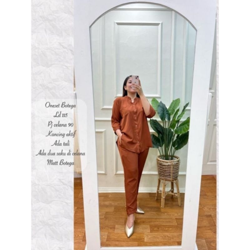 baju one set wanita / setelan kemeja blouse tunik wanita /gamis stelan kulot terbaru /atasan wanita dress set celana kulot tanpa jilbab