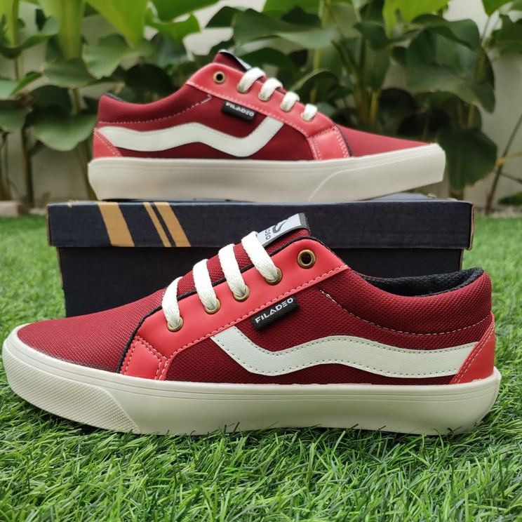 SEPATU FILADEO 19 MERAH/MARON Republic Low Sepatu Original/BONUS SETIKER FILADEO