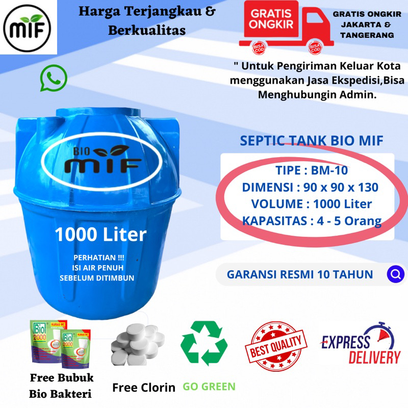 Septic tank bio, biotech, biotank, biofill, biotaff 1000L