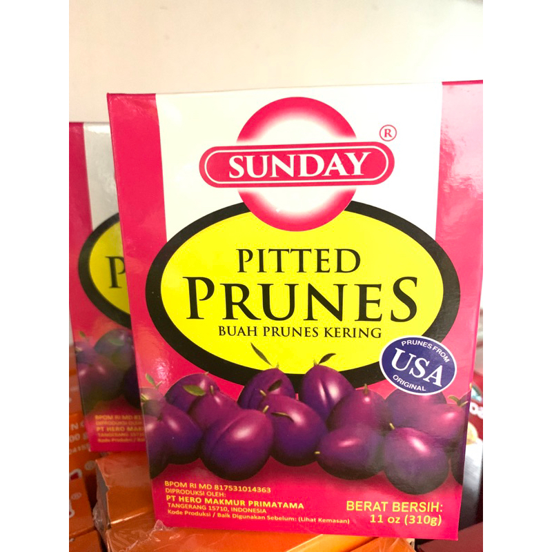 

PITTED PRUNES 340 Gr / PRUNE PLUM SUNDAY MANISAN, BUAH KERING