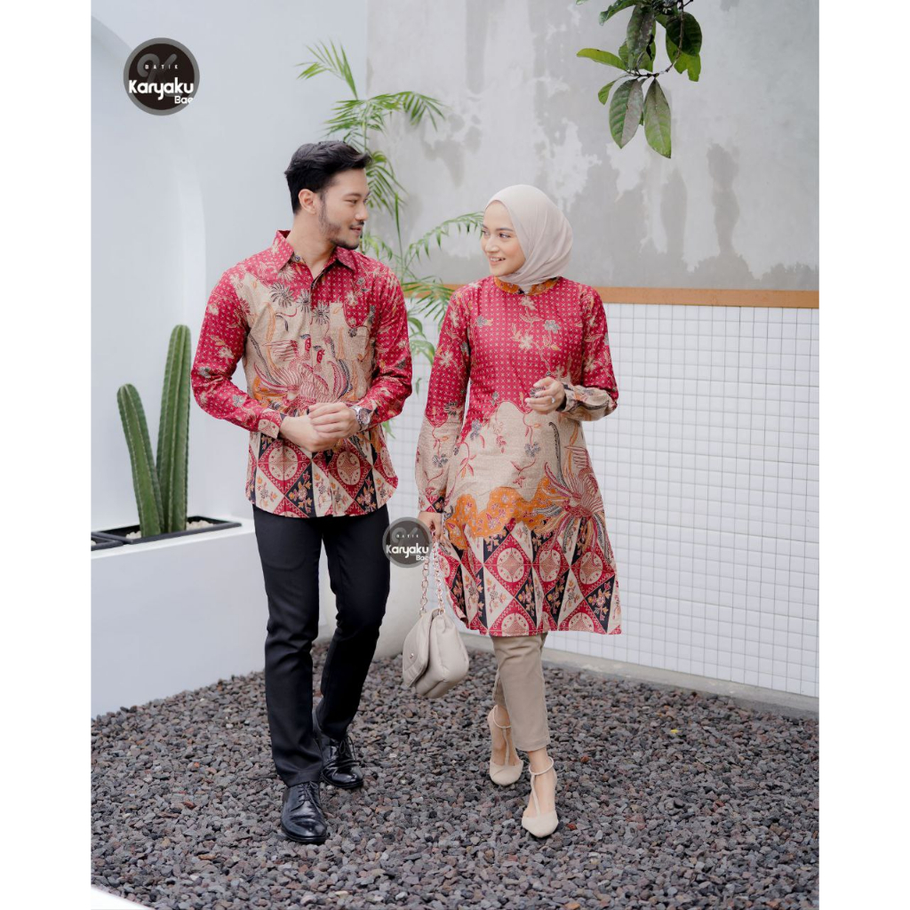 Baju Batik Wanita Modern Atasan Tunik Batik Kerja Kantor Wanita Seragam Batik M L XL XXL