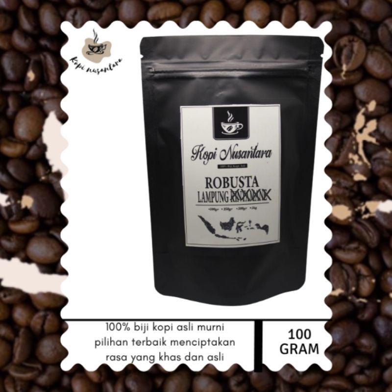 

kopi robusta Lampung 100% bubuk biji kopi asli murni 100gram