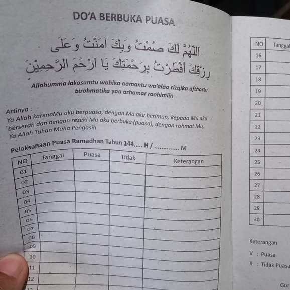 Buku Kegiatan Bulan Ramadhan