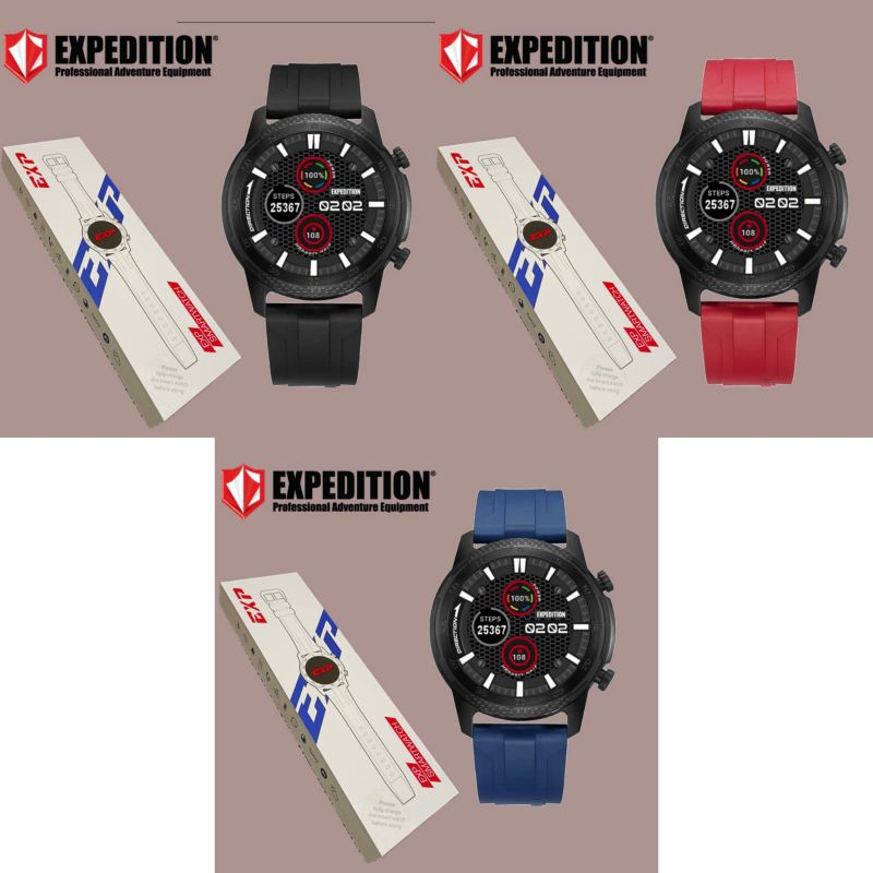 JAM TANGAN PRIA EXPEDITION SMARTWATCH ESW 1001 RUBBER ORIGINAL GARANSI RESMI 1TAHUN