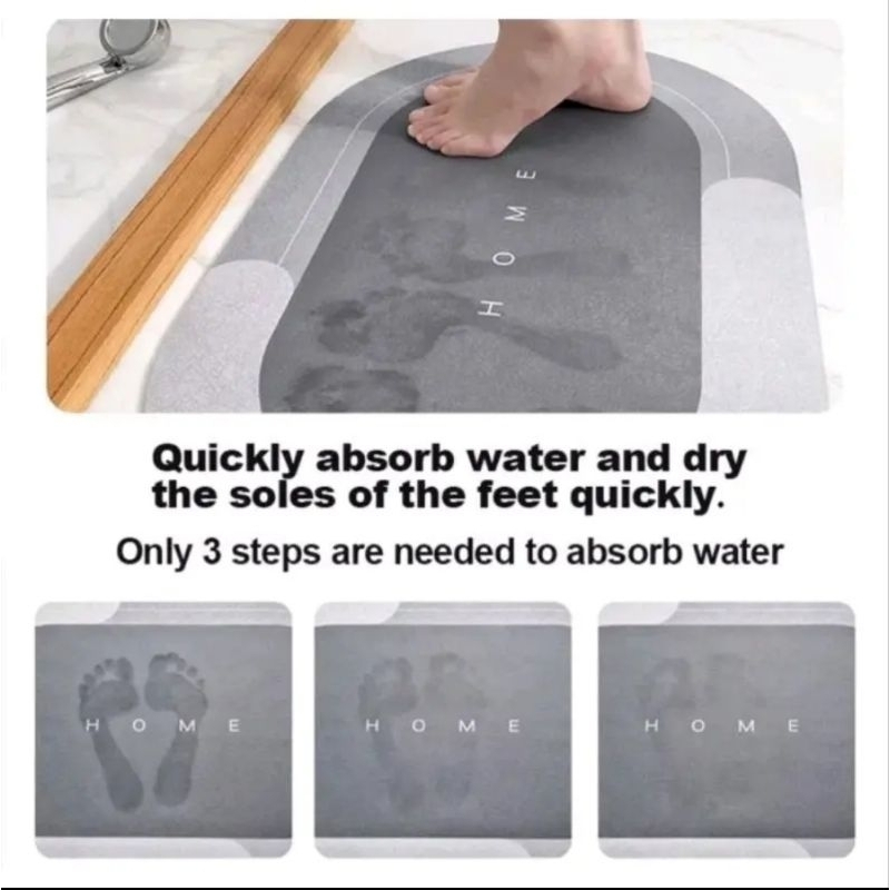 Keset bahan polyester meresap air dan cepat kering keset kamar mandi keset dapur