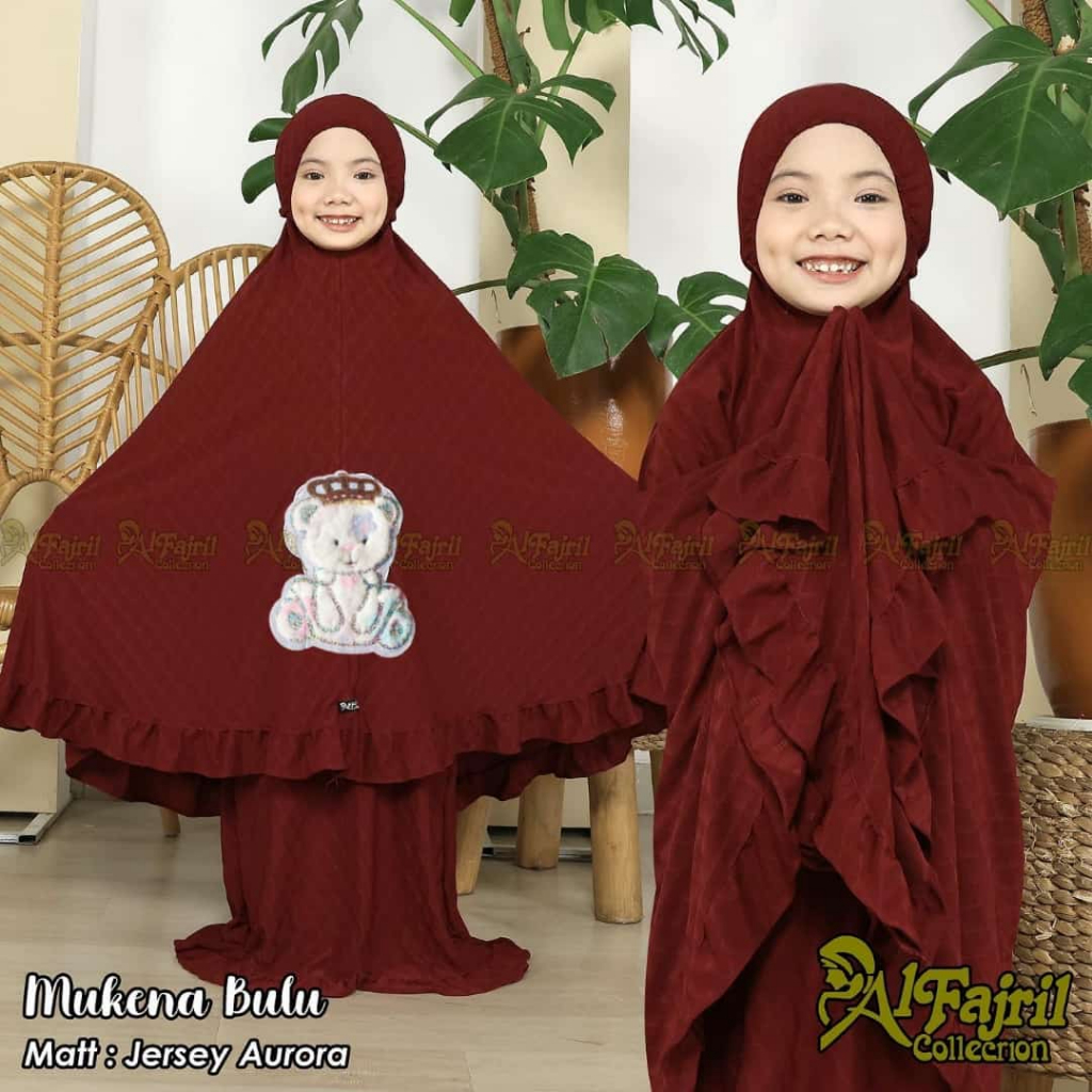 MUKENA ANAK BULU KARAKTER 5-8 TH ORI AL FAJRIL COLLECTION