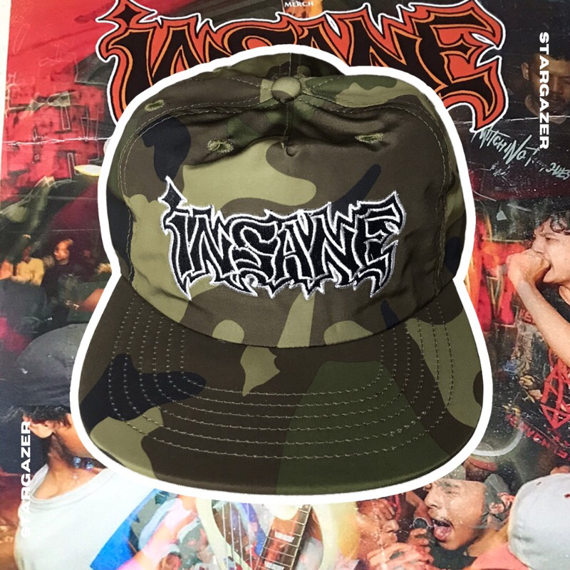 (NEW) Topi Insane Band Classic Snapback - Green Army Original