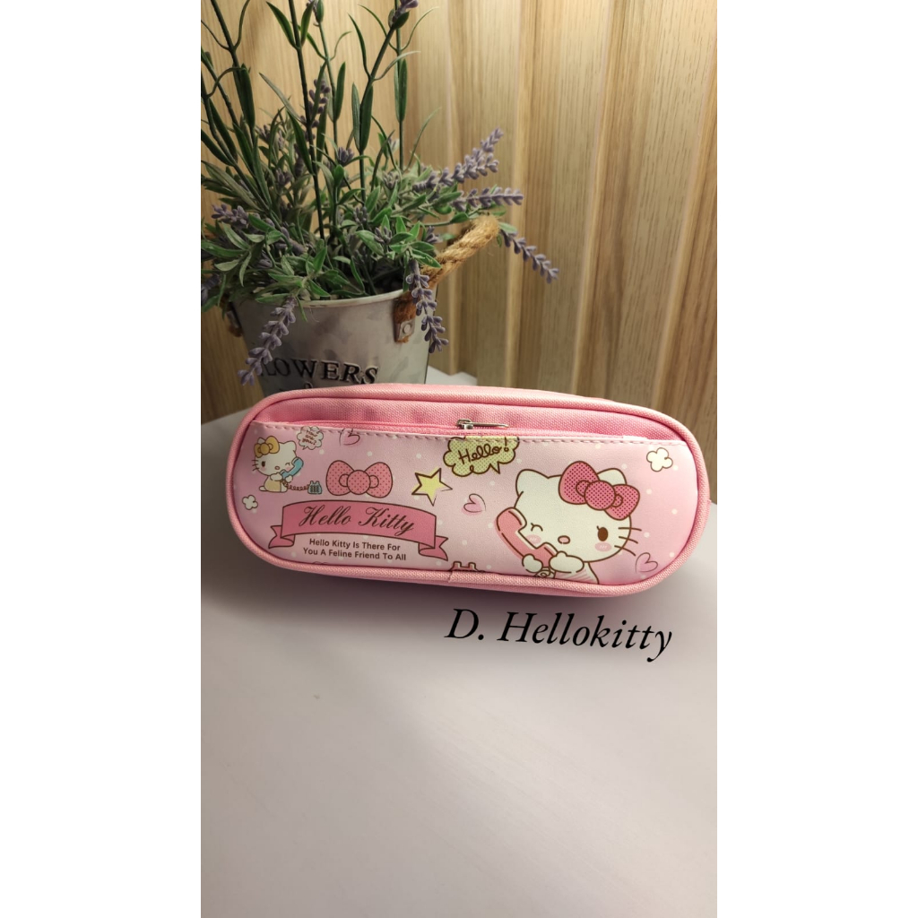 TEMPATT PENSIL PANSIL KAIN 2 RESELETING LUCU SANRIO PENSIL CASE KUROMI TEMPAT PENSIL HK HELLOKITTY POMPOMPURI ALAT TULIS KANTOR ATK @banyak